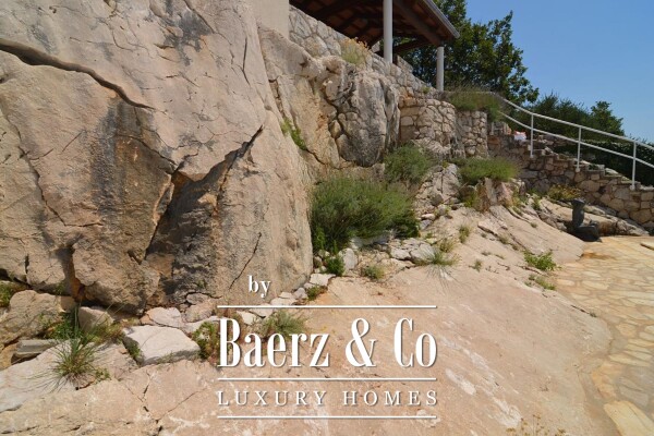 photo 21 Krk, Stara Baška, exclusive villa embedded in a rock NKP 450 m2, panoramic sea view