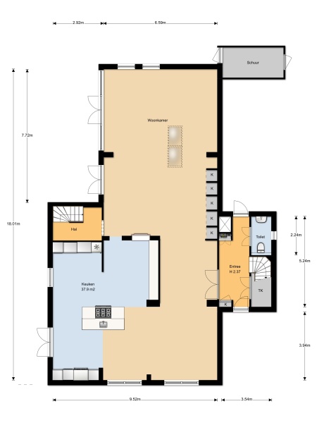 Floor Plan 1 - Raadhuislaan 4